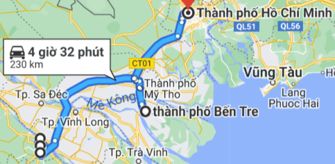 Can Tho - Con Ho island - Ben Tre - Saigon in 2 days
